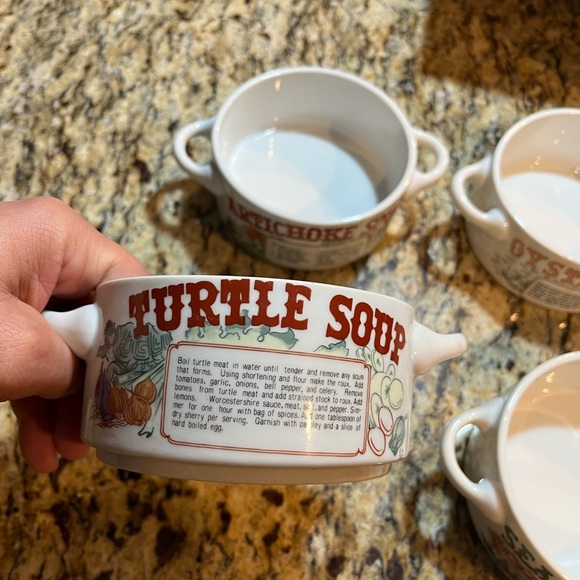 Set of Four Vintage Soup Bowls with Recipes 4 for the price of 2 brand new - Picture 11 of 12